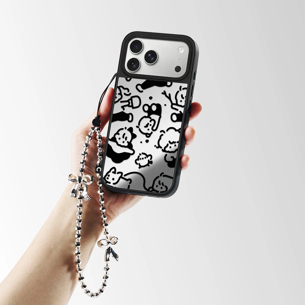 

Creative Line Kung Fu Baby Mirror Surface Magnetic Cover for IPhone 13 14 15 16 17 Pro Max Case for IPhone 17 Air