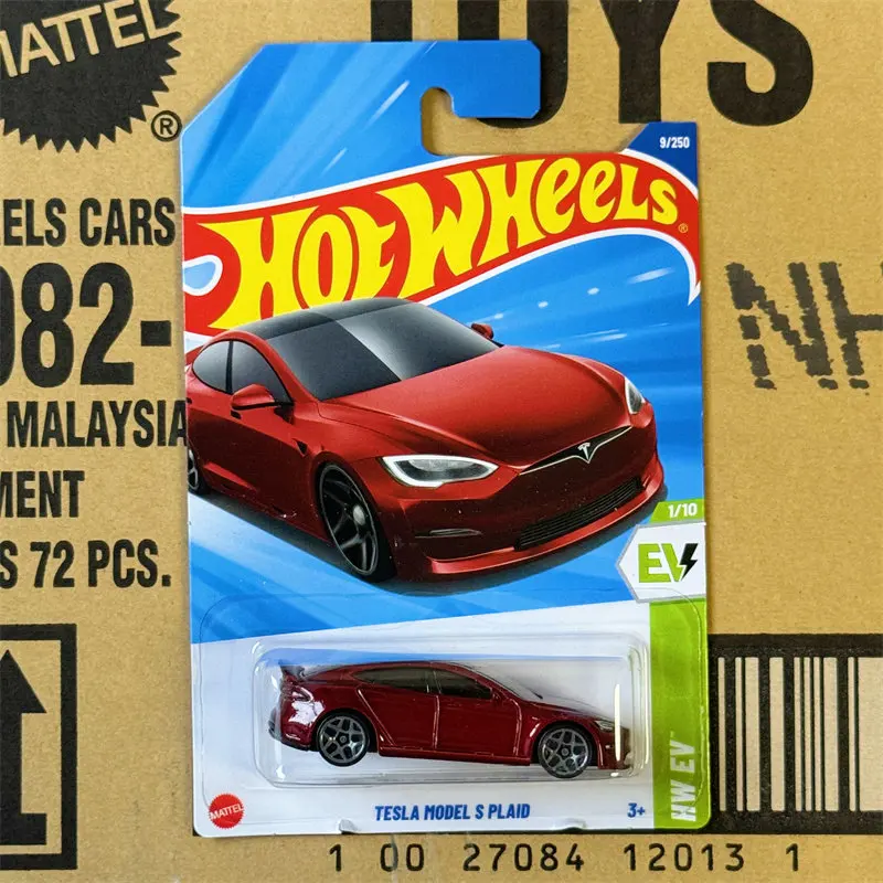 Hot Wheels Cars Toys for Collectors 9 #2025A MatcrboxTESLA MODEL S PLAID Tesla Model's Holiday Gifts 
