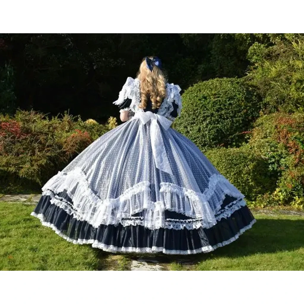 Renaissance Rococo Dress Medieval Princess Noblewoman Costume Marie Antoinette Baroque Ball Gown Custom Made for Halloween Party