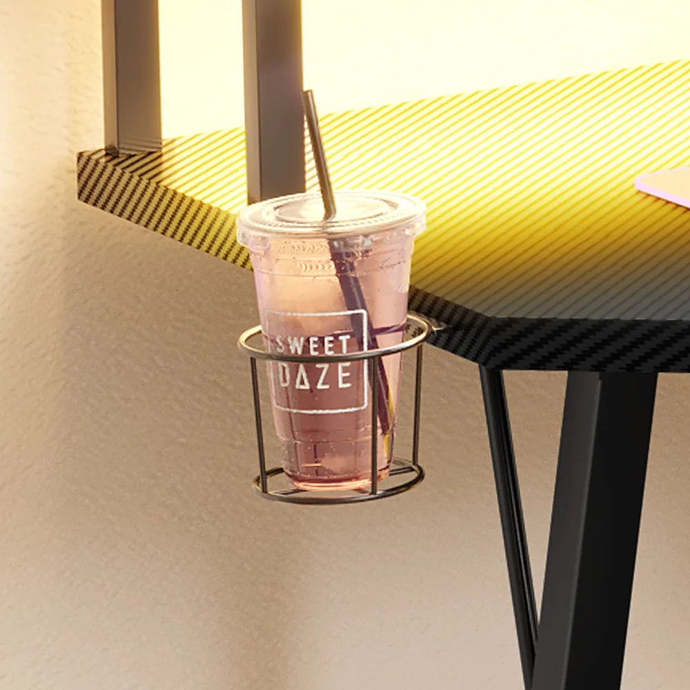 56 inch L-Shaped Gaming Desk Corner Table Computer Desk w/Drawer & Monitor Stand