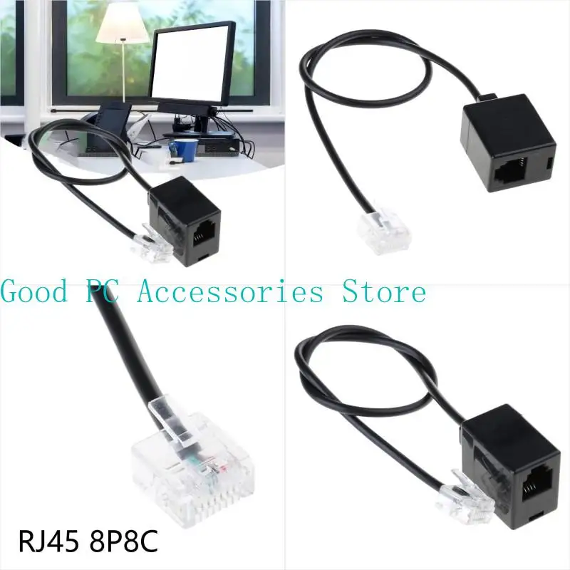 R53C Solid RJ45 Ethernet do RJ11 Lines Lines Converter Adapter Cable Akcesorium biurowe
