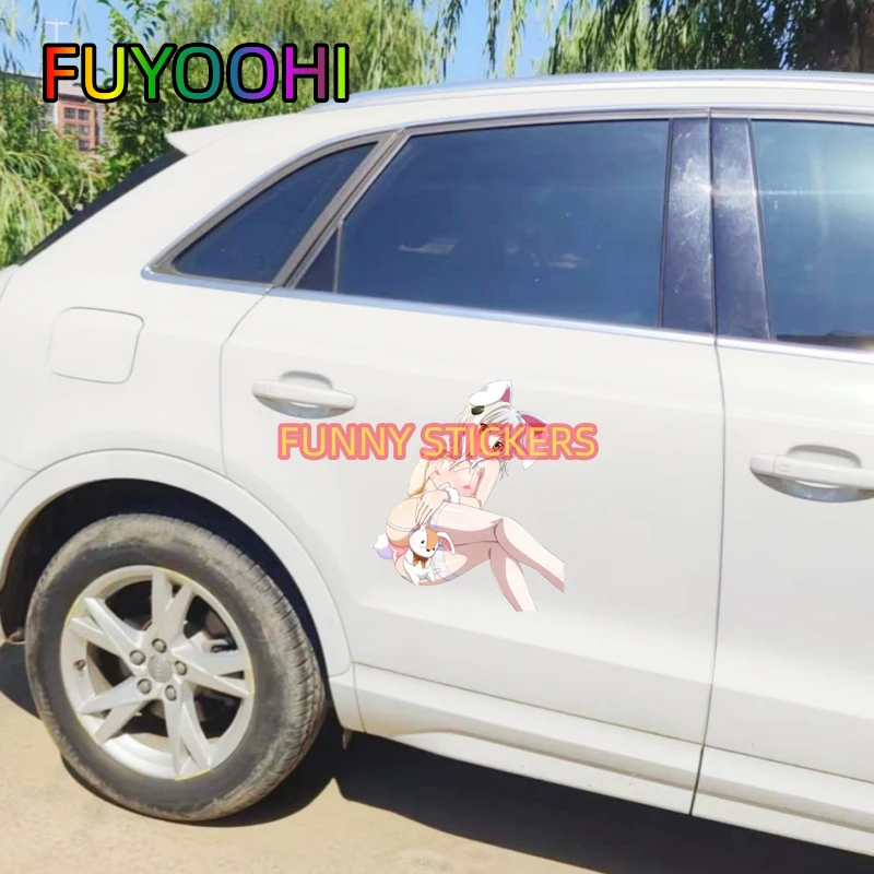 FUYOOHI High School DxD Toujou Koneko Car Stickers Scratch-Proof Waterproof Decal Car Door Protector Cartoon Decor