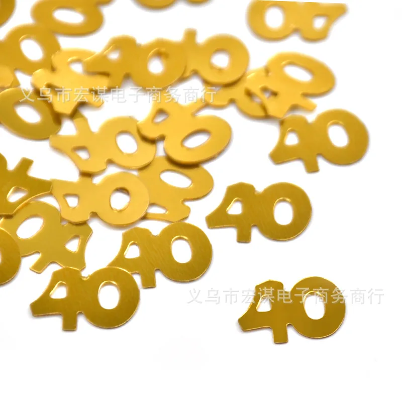 1–10 Stück 18/30/40/50/60th Geburtstag Pailletten-Konfetti für Jungen und Mädchen, Jubiläumsfeiern, Party, Geburtstag, Tischkonfetti, Dekoration – Detail 4