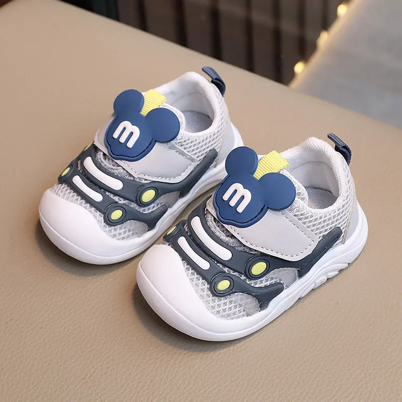 

Весенне-осенняя обувь Disney для маленьких девочек, детская повседневная обувь на мягкой подошве для малышей, дышащие сетчатые кроссовки для мальчиков