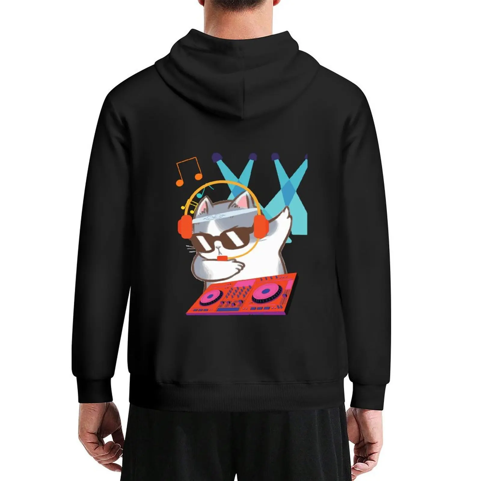 

DJ CAT in da house Hoodie men's coat blouse male clothes fashion men hoodie