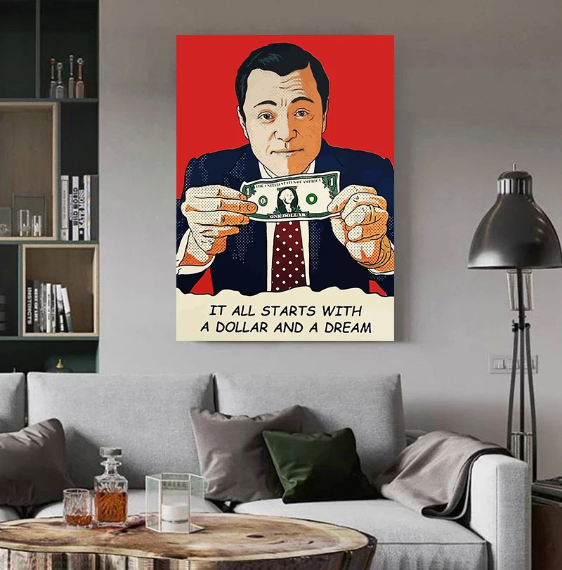 Classic Movie The Wolf of Wall Street Posters and Prints Leonardo DiCaprio Canvas Painting Car Pictures Living Room Home Decor