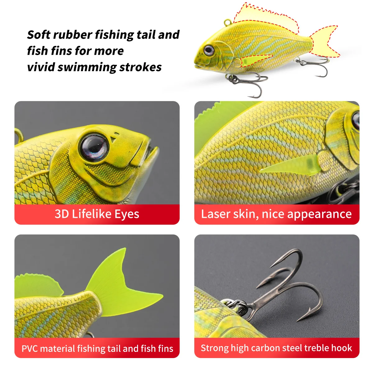 Señuelo VIB con vibración realista – Largo alcance para pesca en mar