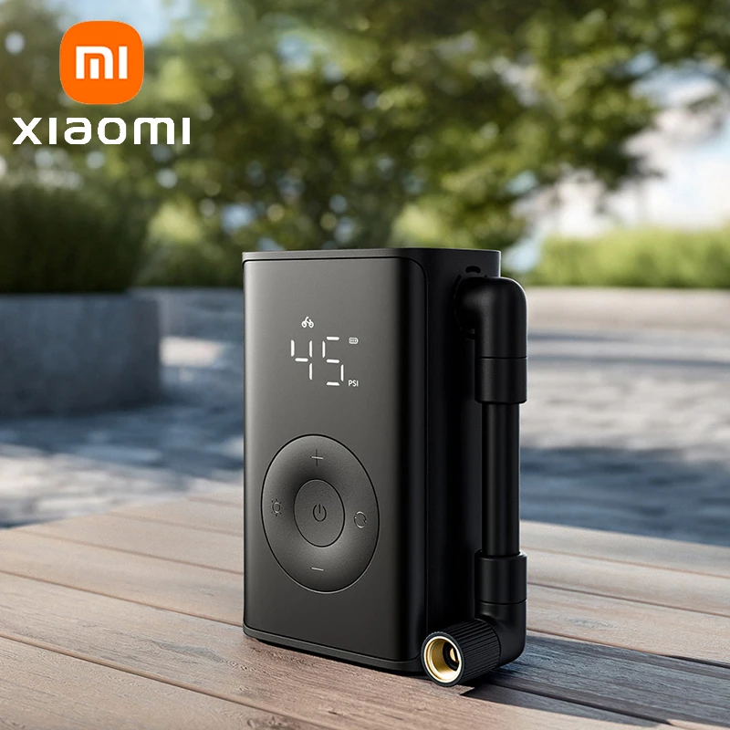 2025 nova bomba de ar portátil xiaomi mijia, bomba infladora elétrica, 240g 150psi, detecção de pressão dos pneus, iluminação embutida, display led