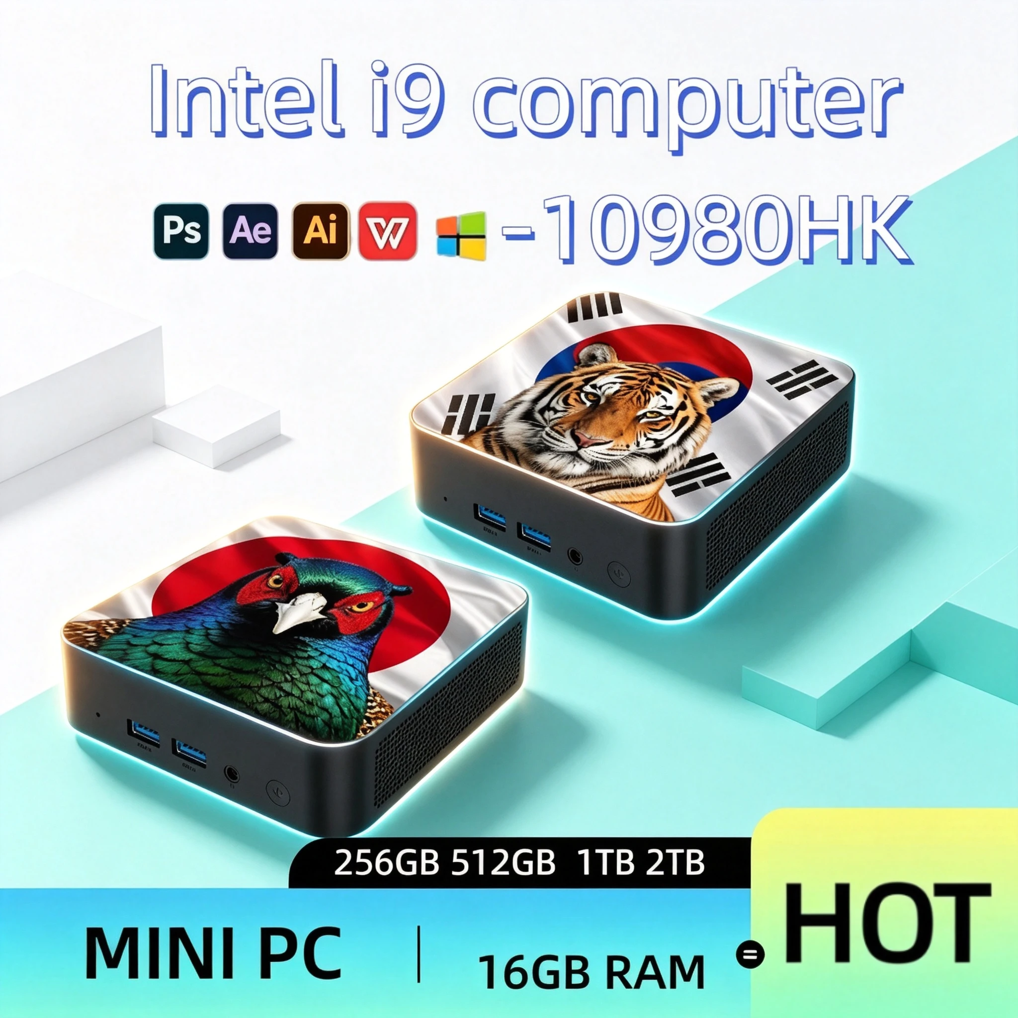 Home Office Laptop - Ultra Fast Mini PC Intel Core