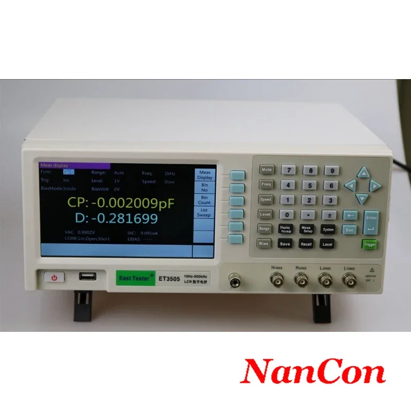 NanCon OEM Metal ET3501 10HZ~100KHZ Frequency Testing Adjustable Step Step High Accuracy LCR Meter USB LAN RS232 1 Year Warranty