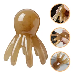 Eight-claw Comb Head Scalp Massager Neck Hair Imitation Jade Gua Sha Octopus Resin Scraping Tool