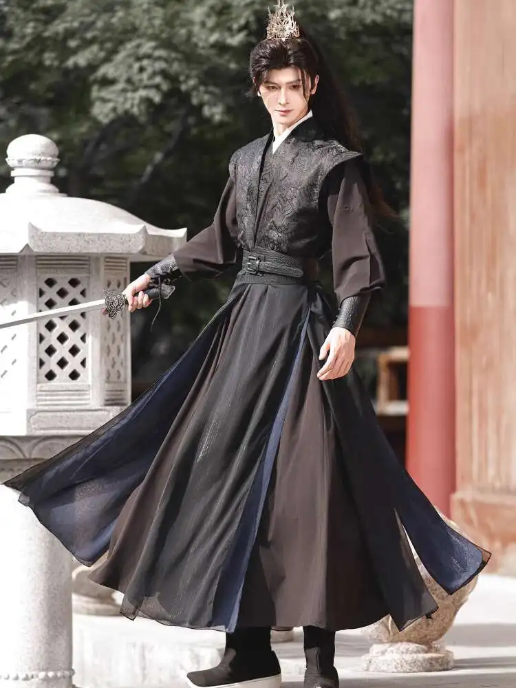 

Hanfu Ancient Costume Fiesta Carnival Halloween Cos Cosplay Wuxia Chivalrous Expert Antiquities Costume Script Kill Royal Guard