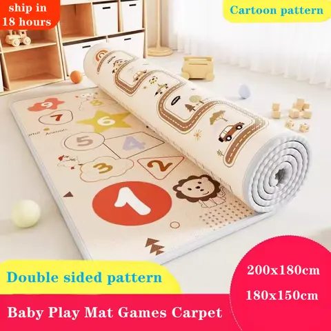 두꺼운 1cm/0.5cm EPE 아기 놀이 매트 어린이를위한 장난감 깔개 전체 Playmat 개발 매트 룸 크롤링 패드 안전 아기 카펫 선물