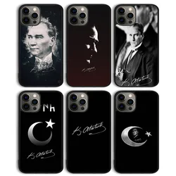 Mustafa Kemal Ataturk Signature Phone Case Cover for iPhone 16 15 SE2020 14 13 11 12 Pro Max mini XS XR X PlusS Shell Coque