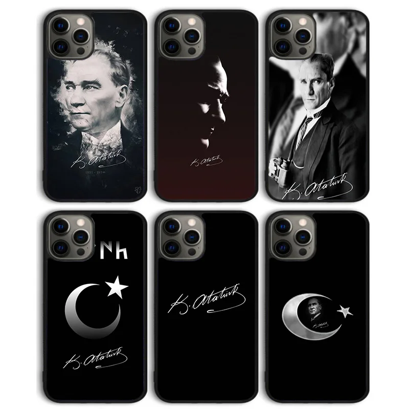 Mustafa Kemal Ataturk Signature Phone Case Cover for iPhone 16 15 SE2020 14 13 11 12 Pro Max mini XS XR X PlusS Shell Coque