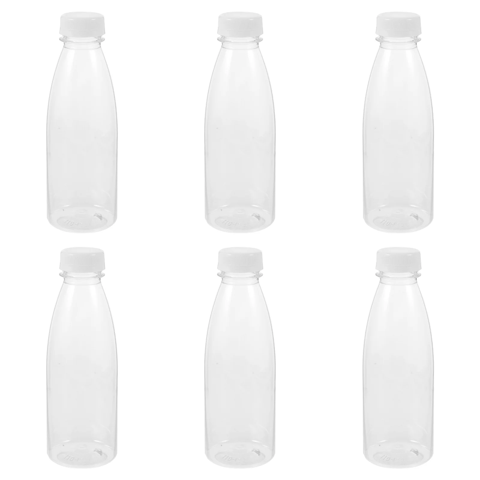 

6 PCS Tea Portable Sports Water Bottle Juice Bottles with Caps Pitcher Lid PET Storage