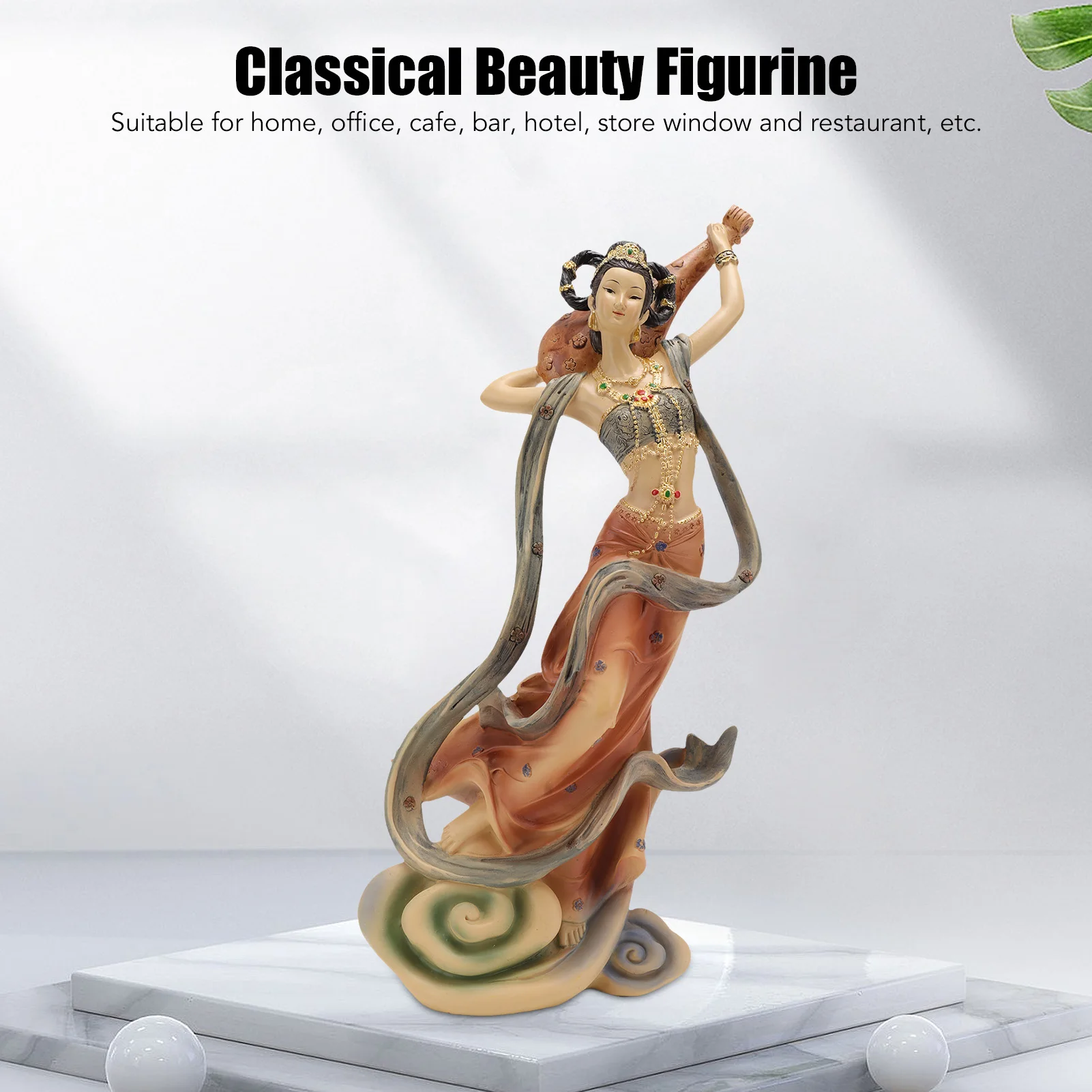 Resin Ancient Beauty Statue Chinese Style Classical Beautiful Women Figurine For Home Office Hotel Feitian Character Decoration