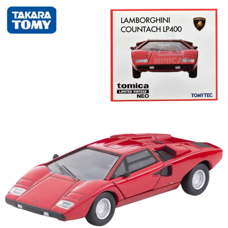 TAKARA TOMY TOMICA 1:64 TLV LV-N Lambokini Countach LP400 red alloy compression miniature model, adult decoration,birthday gift