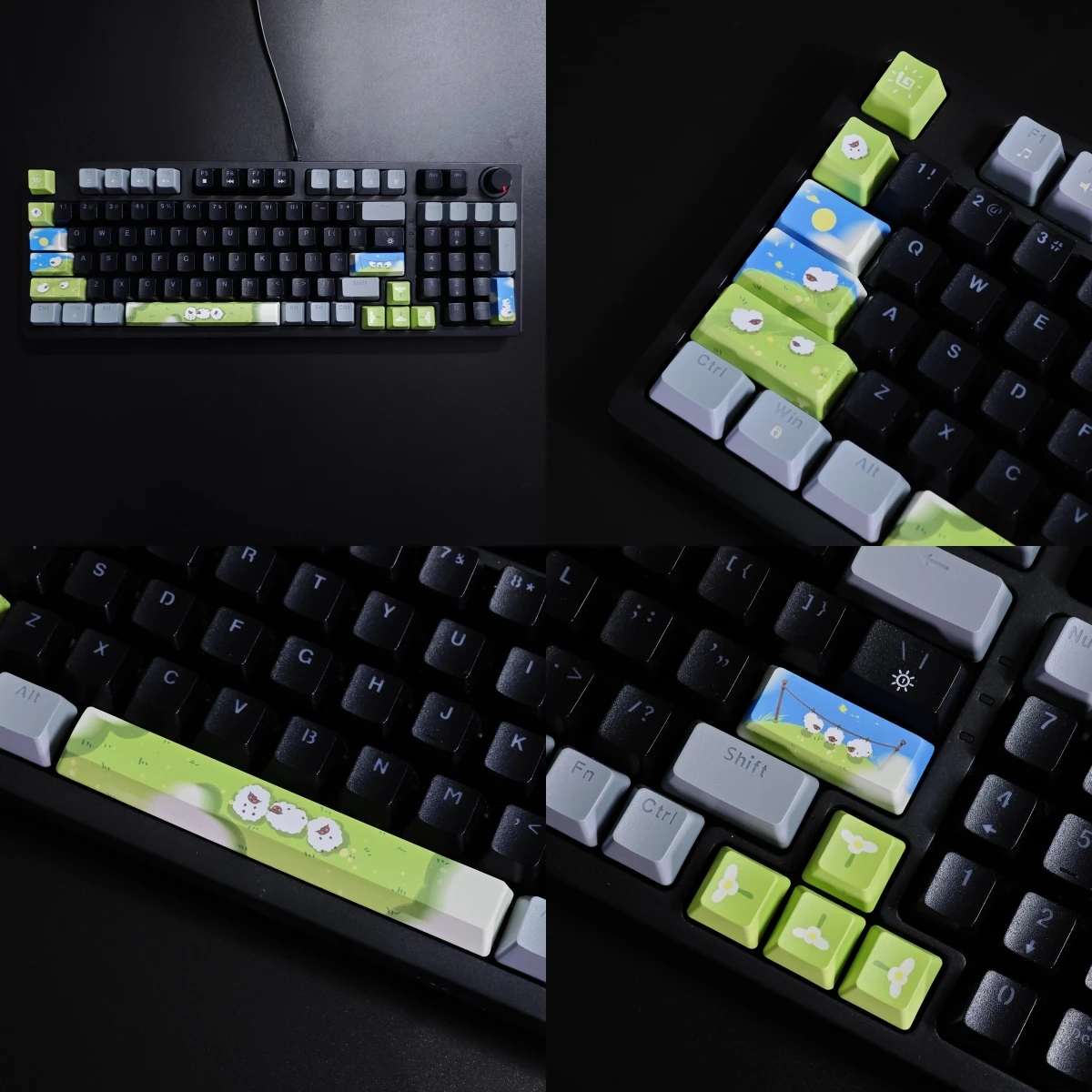 12 Keys PBT Keycap Set OEM Profile Dye-Sublimated Legends for Mx Cherry Switch Mechanical Keyboard Kit