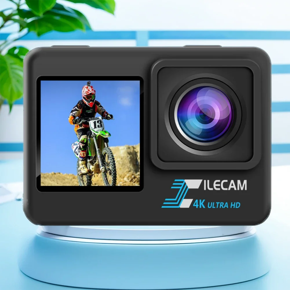 4K UHD 2.0 Inch IPS Screen Outdoor Sport Cam Anti-Shake Action Camera 1080P 30FPS Bicycle Video Recording Camera 120 Wide Angle