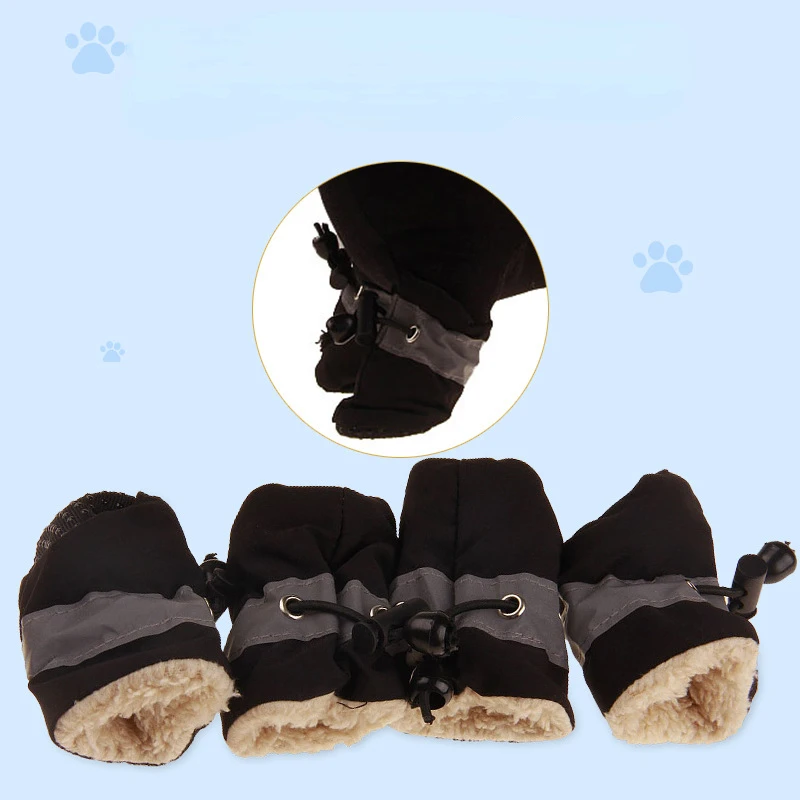 Waterproof Soft Dog Shoes for Chihuahua, Non-Slip Pet Warm Boots, Outdoor Accessories, Winter