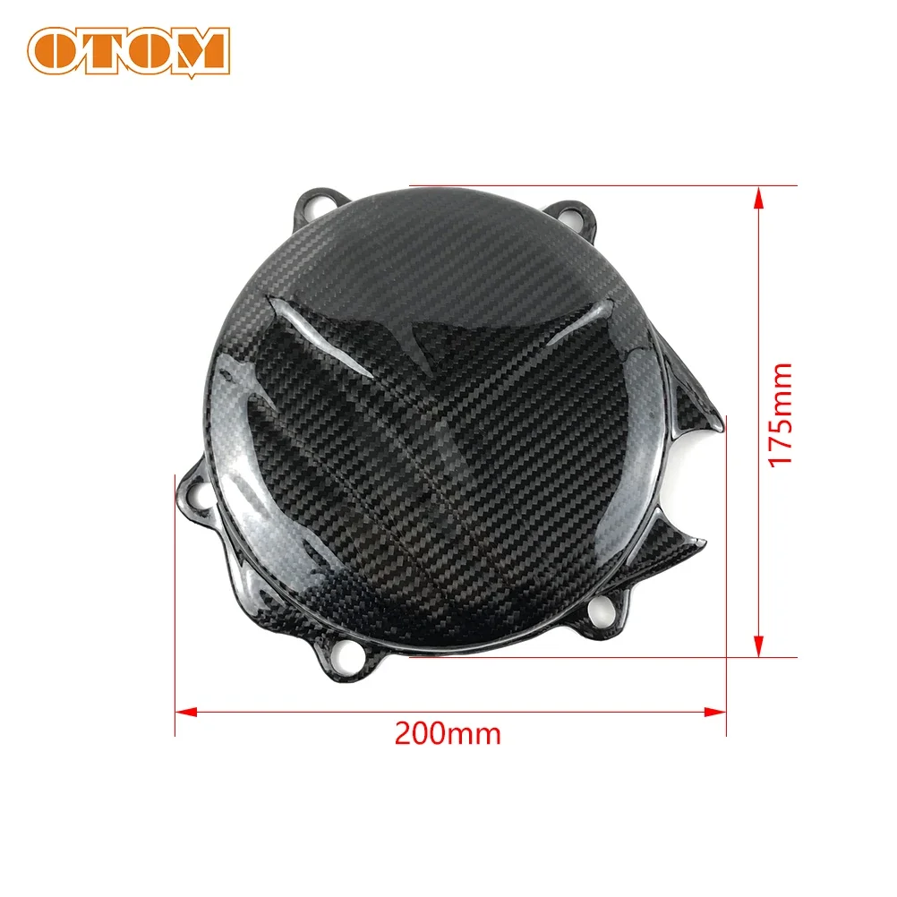 OTOM Carbon Fiber Clutch Cover Crankcase Guard Ignition Engine Protector For HONDA CRF CRF450R CRF450RX 2020 Motocycle Dirt Bike