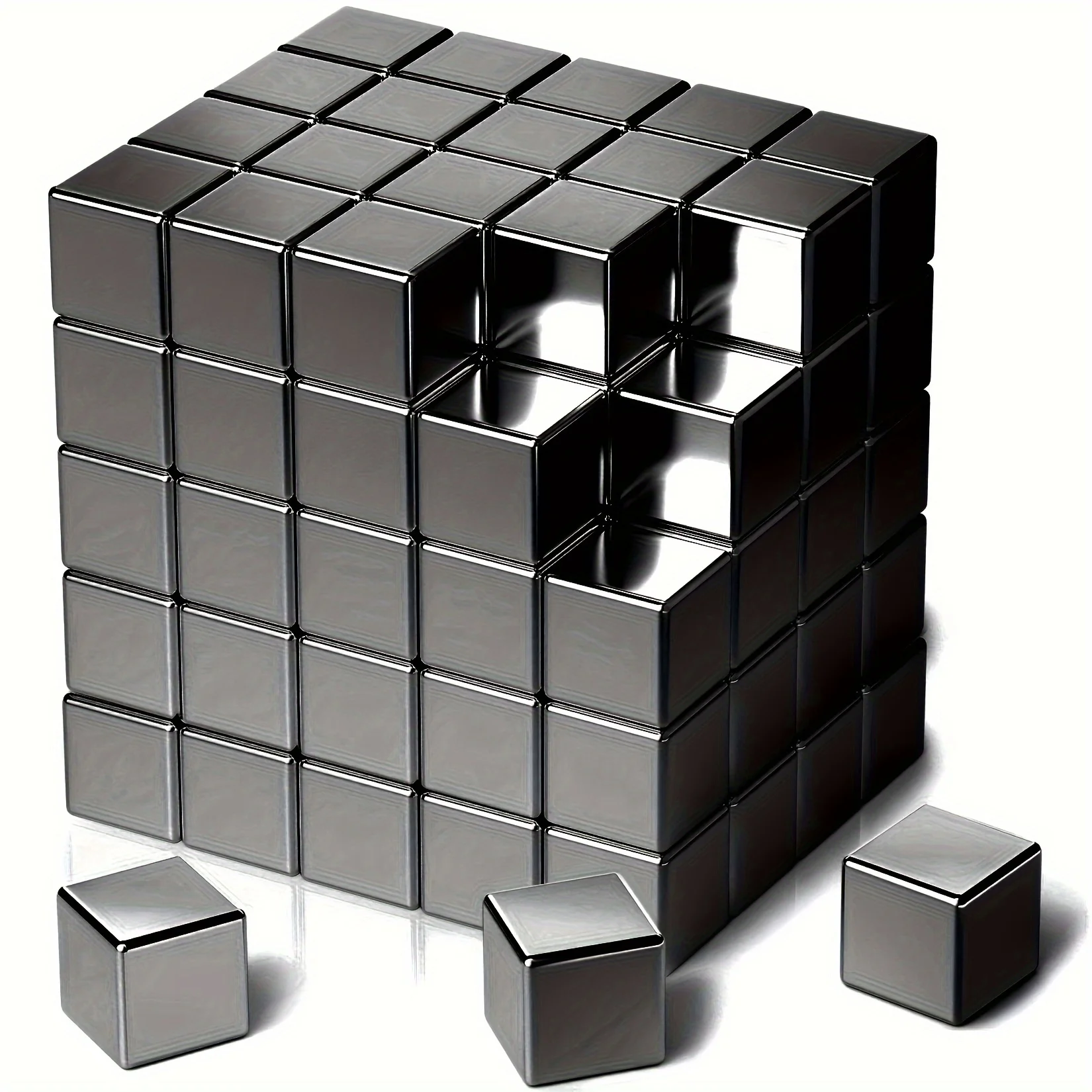 5x5x5mm Black Square,Small Strong Neodymium Square, Perfect for DIY enthusiasts, crafters, and hobbyists