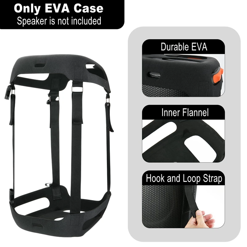 Txesign Travel Carrying Case For JBL Partybox 110 Speaker EVA Protective Replacement Cover With Dual Shoulder Strap