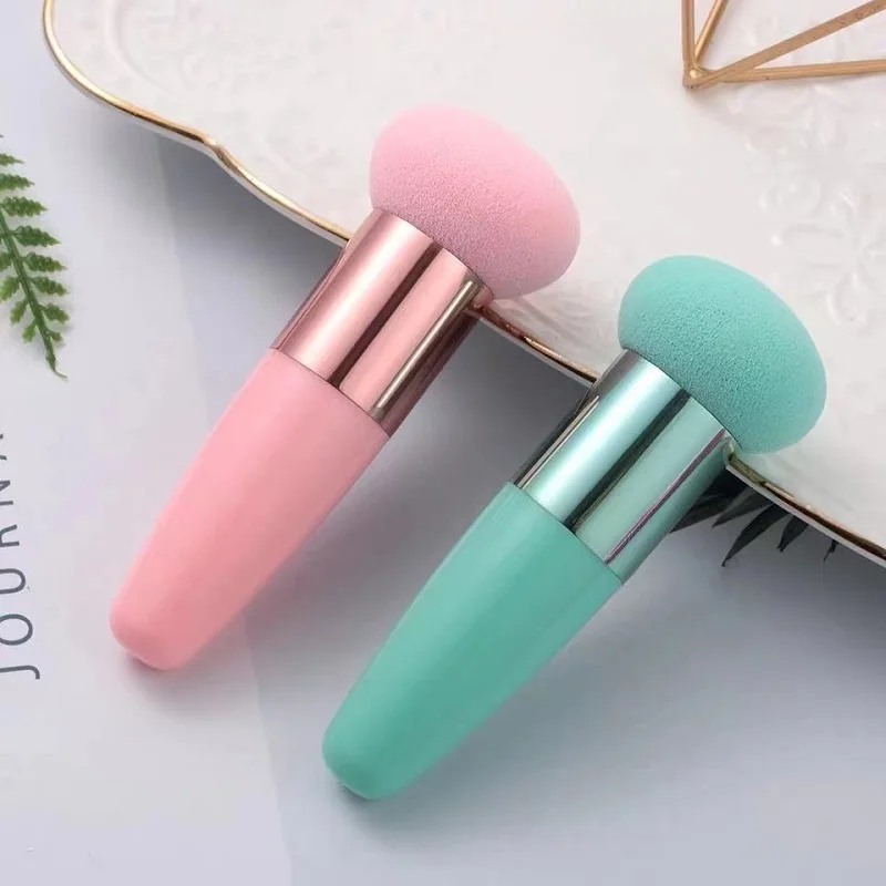 Nuevas esponjas de maquillaje de múltiples estilos con mango, para maquillaje de belleza, para mujeres, herramientas de maquillaje profesionales.