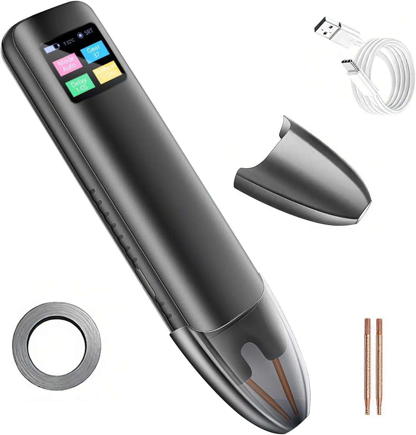 

Spot Welder for Batteries, Handheld Spot Welder T9-757 with 99 Adjustable Settings, 1.3 Inch LCD Display, Dual Mode for Mounting