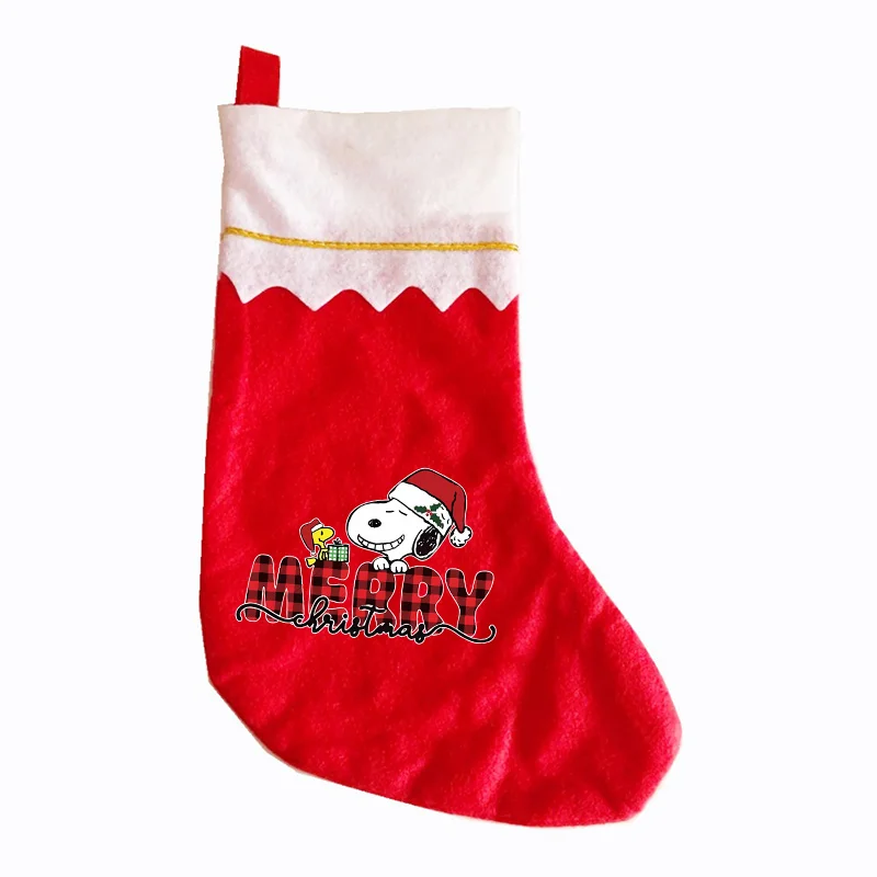 سنوبيس عيد الميلاد معلقة جورب أنيمي مهرجان لوازم الحفلات اكسسوارات غرفة جديدة الديكور الدعائم شجرة عيد الميلاد موقد زخرفة جورب #2