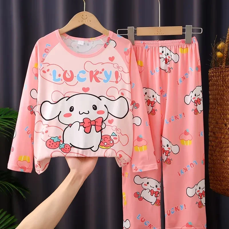 Conjuntos de pijamas de Anime para niños, ropa de casa informal de manga larga para niños y niñas, ropa de dormir cómoda y suave para otoño e invierno