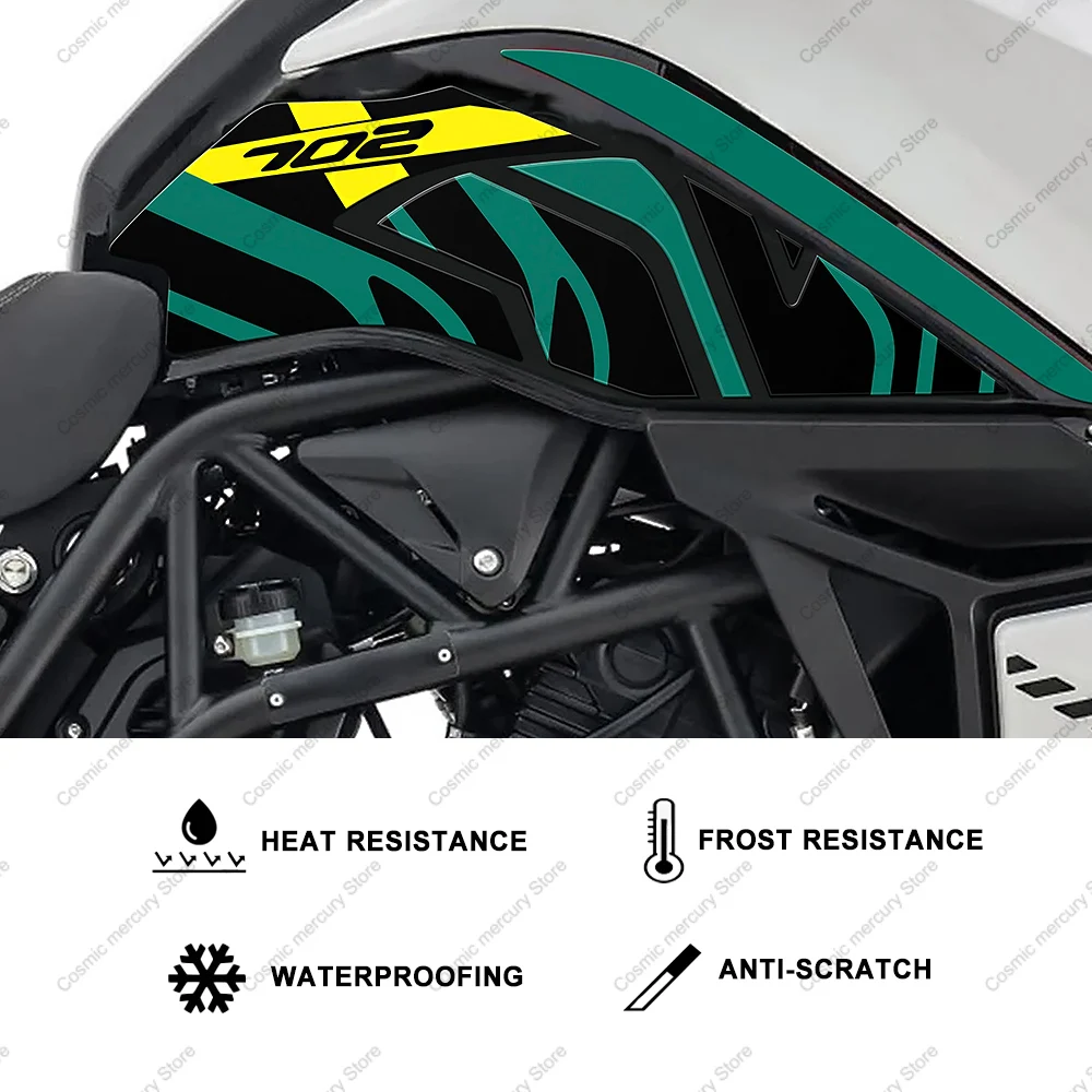 Adesivo epossidico Gel 3D accessori moto maniglie Kit adesivo protezione serbatoio Pad per Benelli TRK 702 TRK 702X 2023