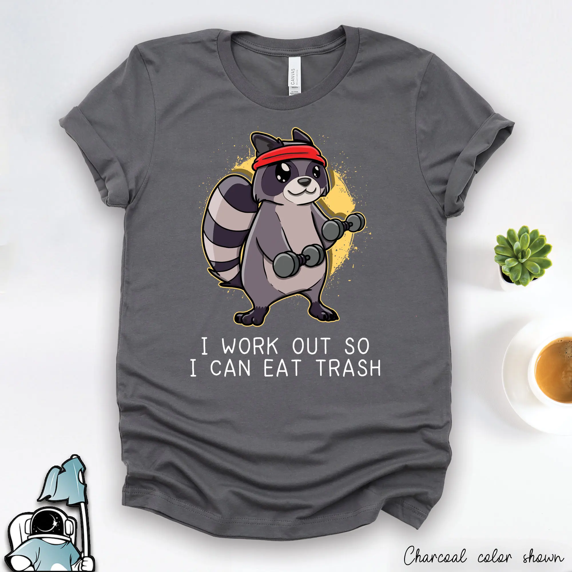 Raccoon T Shirt Gym Work Out So I Can Eat Trash Weightlifting Personal Trainer s Workout