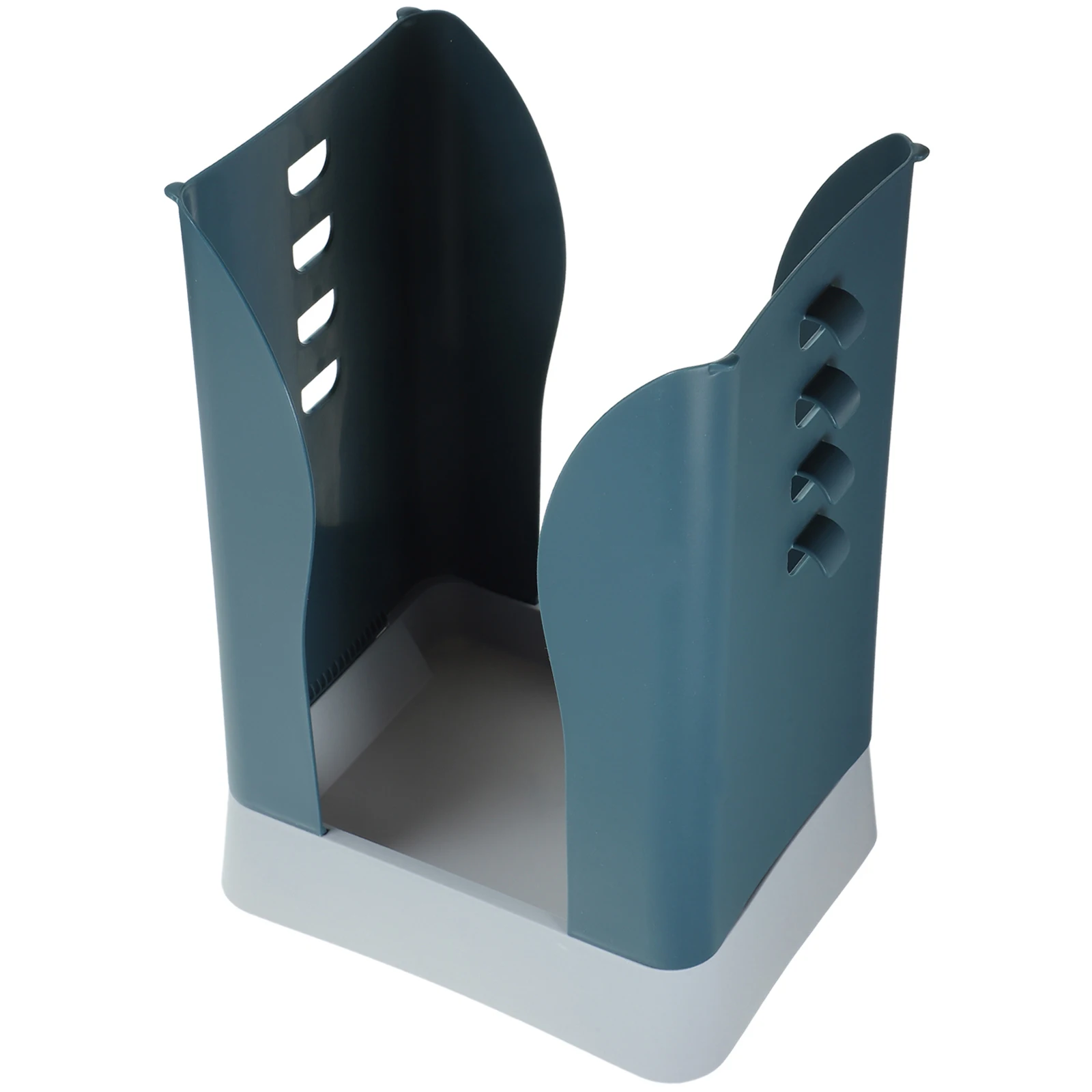 

Adjustable Trash Can Garbage Bin Blue Grey High Kitchen Bathroom Waste Holder OPP Bag Single Size Fits AllTrash Storage