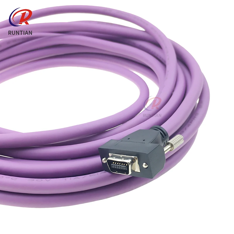 LVDS high density cable for Allwin Human Yaselan solvent printer 14Pin Purple cable Origina Igus Cable for Inkjet Printer 4m 6m