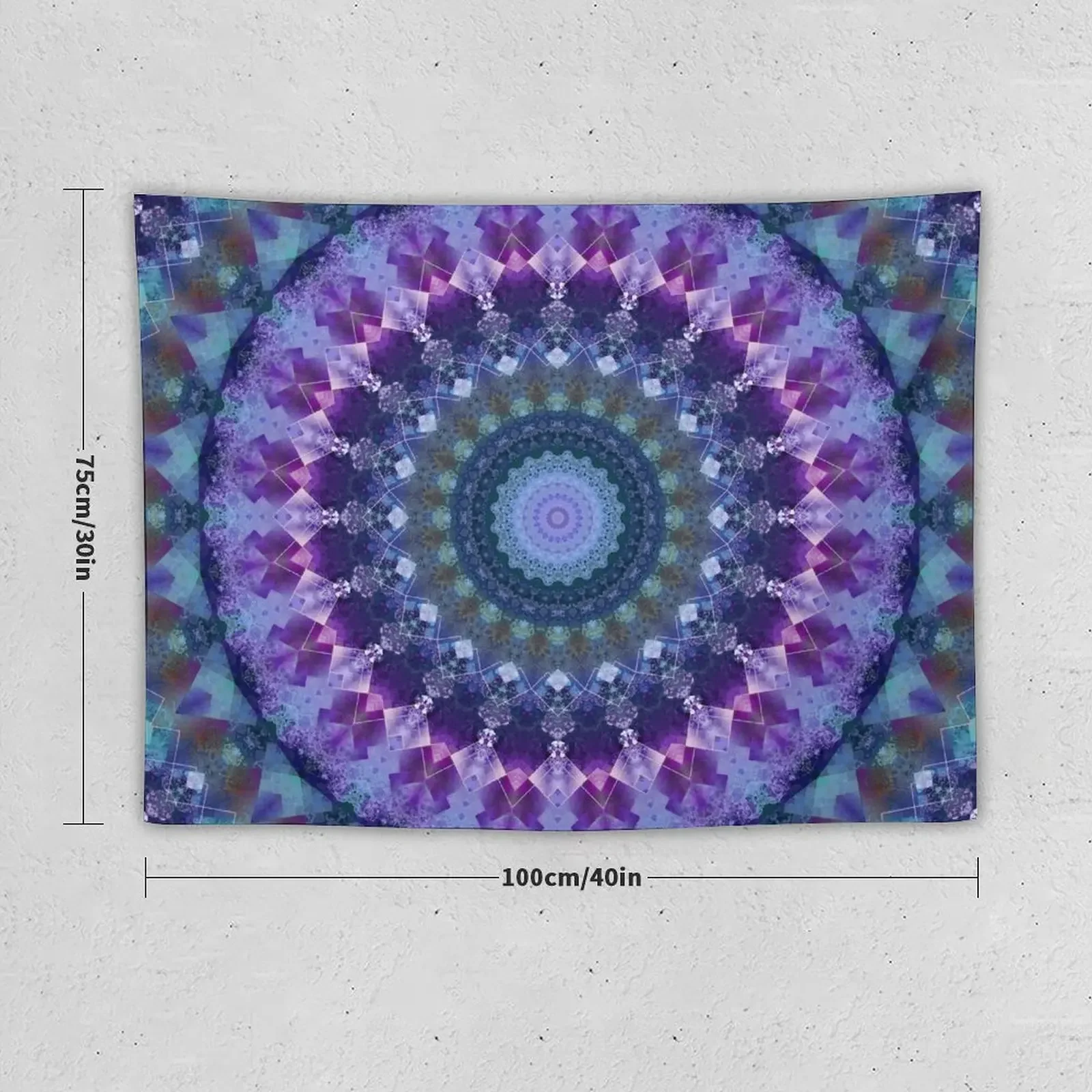 Regal Blue and Purple Mandala Tapestry Custom Bedrooms Decor Tapestry