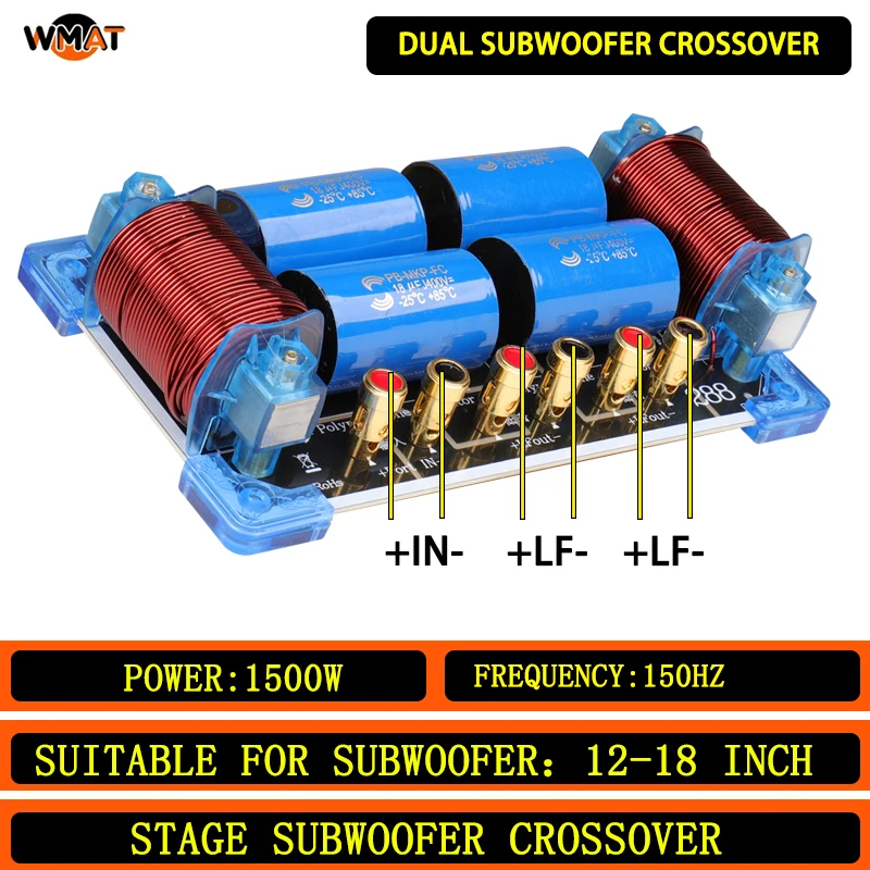 

188/288 Professional Bass Cannon12-18 Dual Single Subwoofer Speaker 1000-1500W Super Bass 150Hz Sound System Filter for Stage