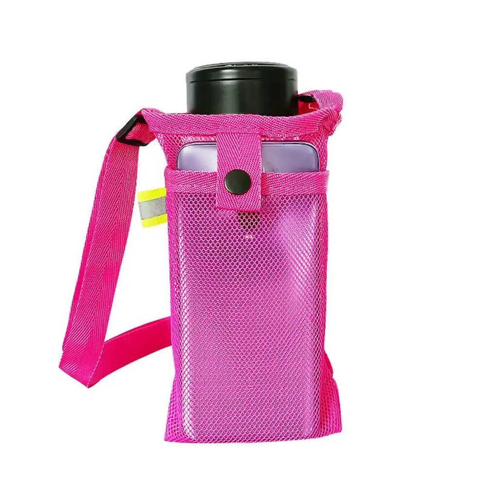 Useful Portable Visible Bag Sport Water Bottle Cover Mesh Cup Pouch Cup Sleeve Mobile Phone Bag view 3