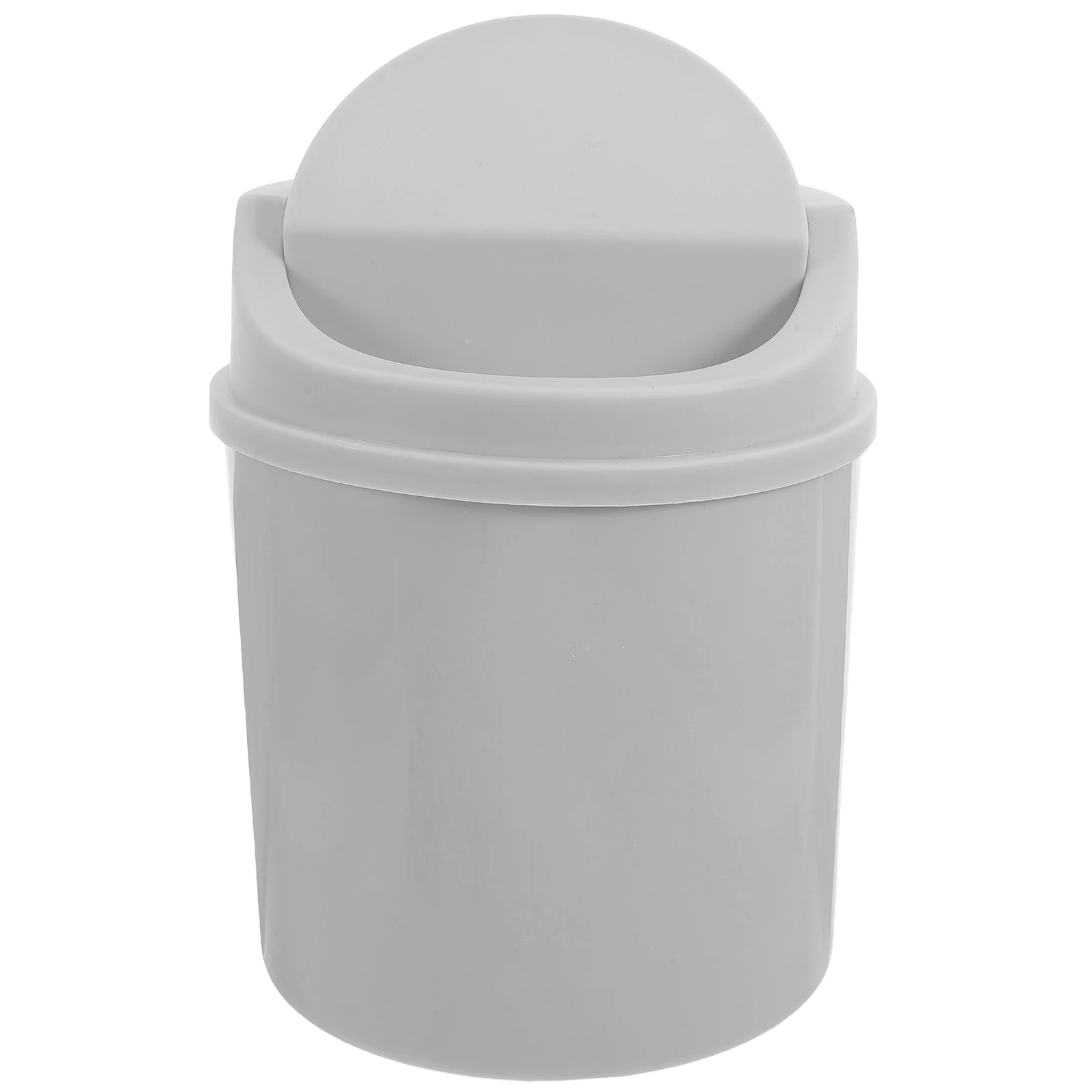 

Mini Desk Trash Can 2L Rotating Lid Small Bedroom Garbage Bin Plastic Countertop Waste Basket Tabletop Trashcan Home Office Use
