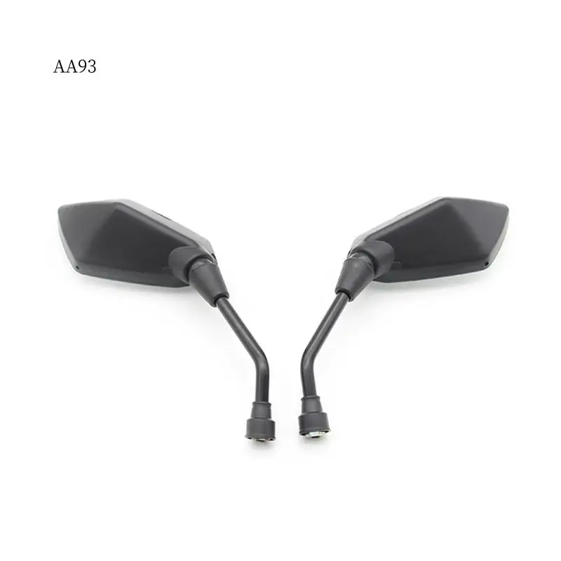 

AA-Universal 2Pcs Motorcycle Big Size Rear View Mirror Black Motorcycle Motorbike Chrome Scooter Rearview Rear View Side Mirror