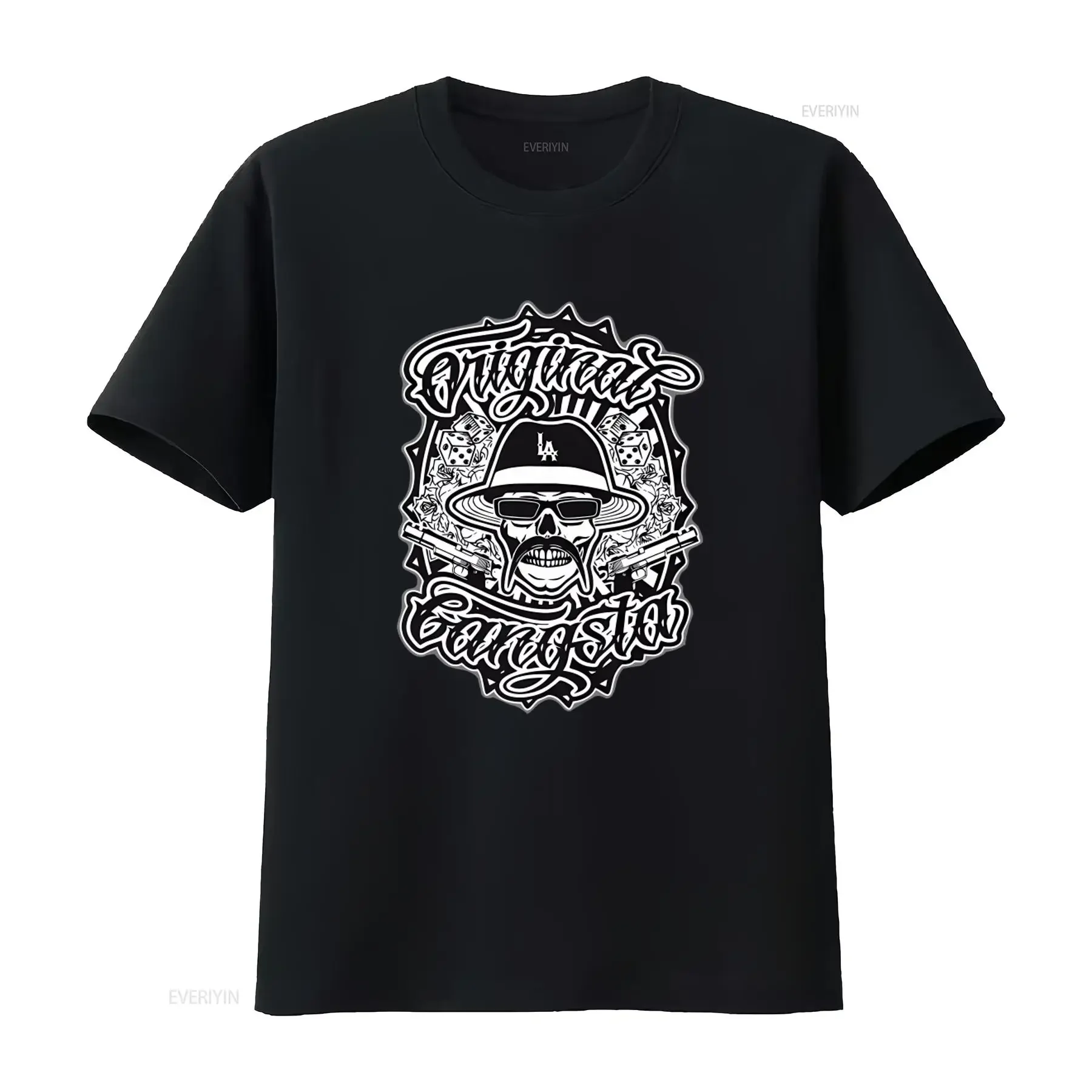 Футболка «Гангстер» мужская, в стиле чикано-чоло, с мексиканскими гангстерами с обеих сторон, размеры 3XL, XXL, XL, L, M, S, винтажная, с эффектом потертости, унисекс, стильная