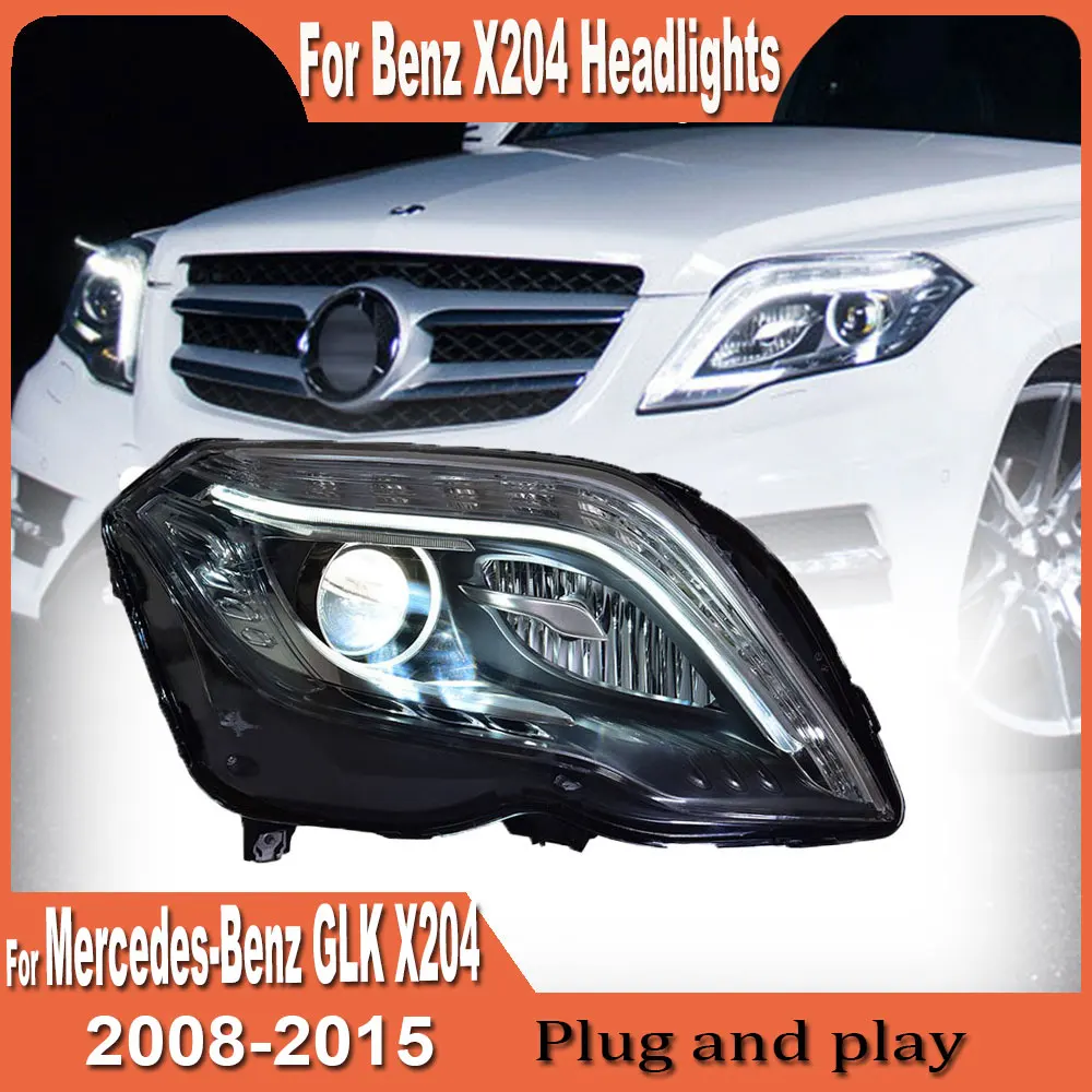 2pcs Lights For Benz GLK300 Headlight 2008-2015 GLK260 GLK200 LED Head Lights DRL Dynamic Signal Projector Lens car Accessories