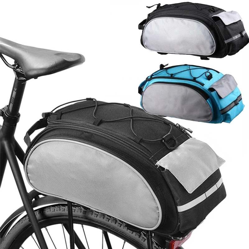 13L Bicycle Rear Seat Bag Riding Waterproof Rear Seat Storage MTB Bike Bags Cycling Trunk Backseat Handbag Saddle Shoulder Bag