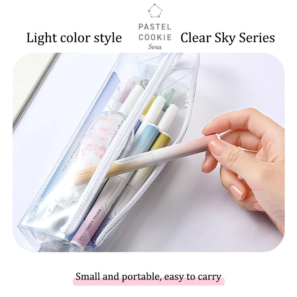 KOKUYO National Reputation Light Color Clear Sky Pen Style Mini Scissors Creative Cute and Simple Office Stationery Art Knife