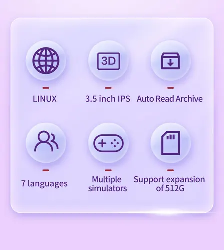 Imagen 2 del producto Consola de juegos portátil Retro XU10 versión 2,0, sistema Linux, pantalla IPS de 3,5 pulgadas, batería de 3000mAh, reproductor de vídeo Retro nostálgico