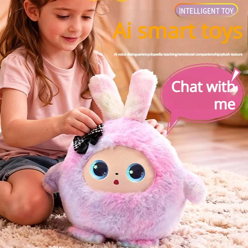 

New AI plush toys, interactive partners for children/adults, with intelligent voice and LED eyes, rechargeable electronic pets.