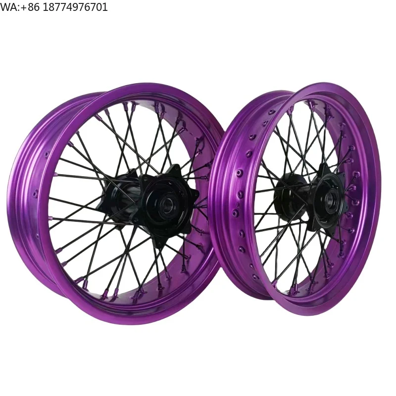 

Supermotard Wheel 17" 36 Spokes Motorcycle Alloy Rim Anodizing Supermoto Wheels