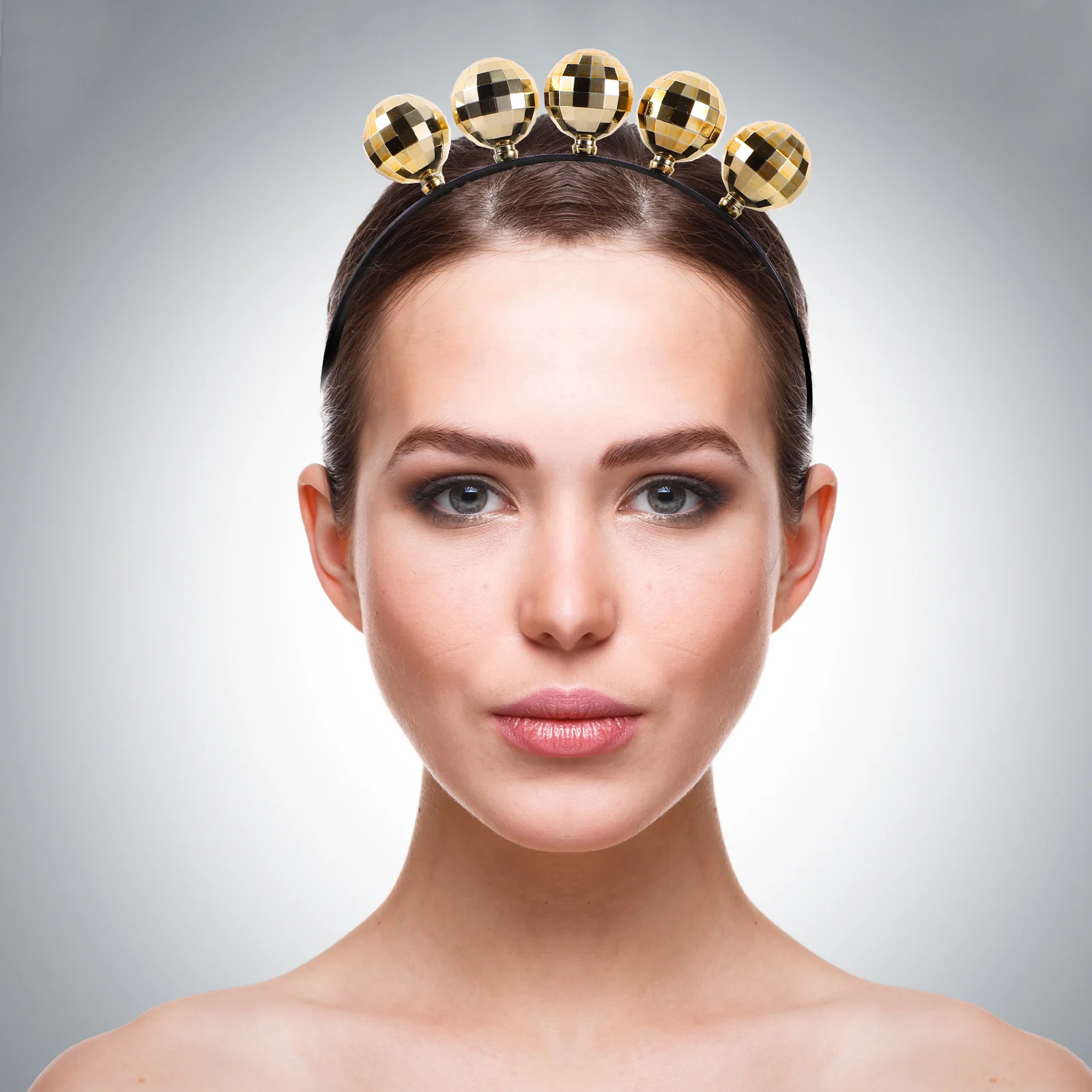

Disco Ball Headband Lightweight Women Party Hairband Stage Prop Christmas Costume Accessory Decorative Shine Plastic