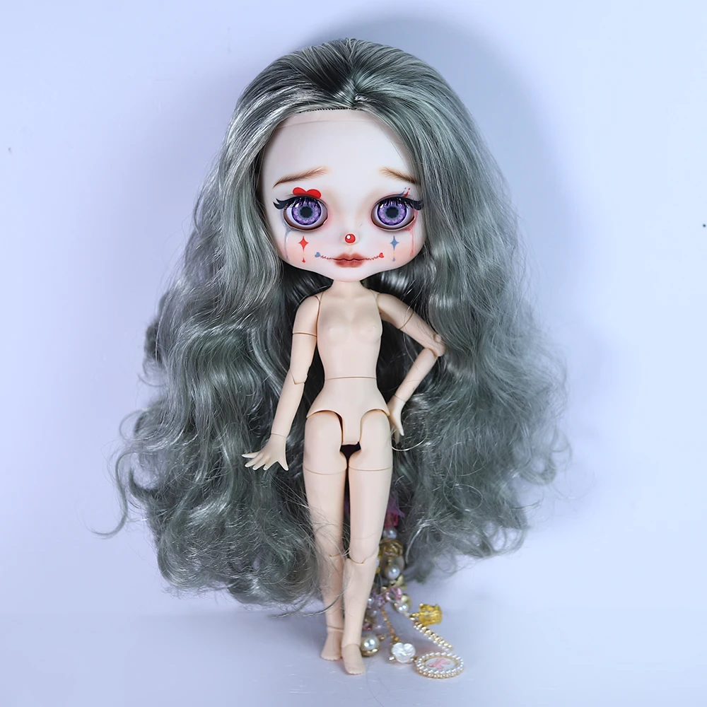 ICY DBS Blythe Clown series BJD dolls，colorful hair nude doll and set doll joint body the gift for boy girl